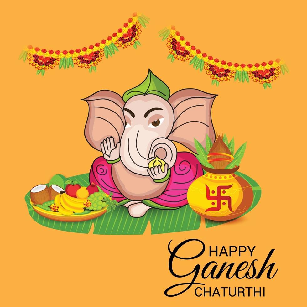 feliz ganesh chaturhi vetor