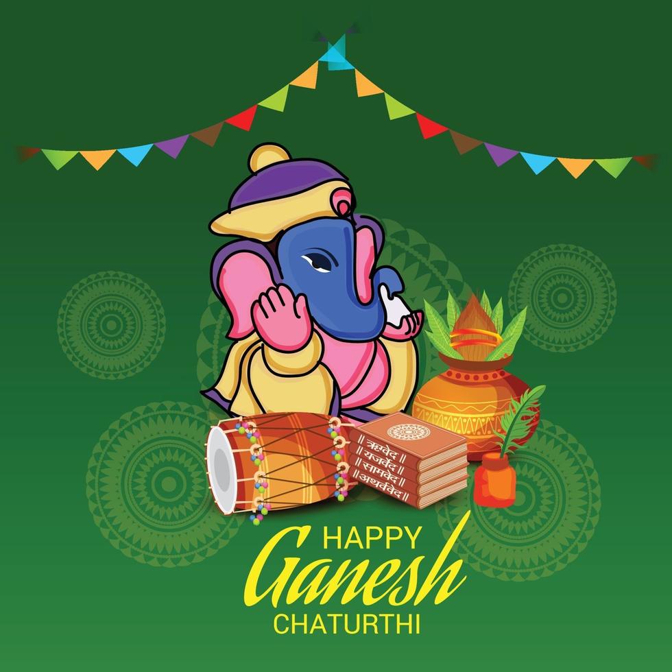 feliz ganesh chaturhi vetor