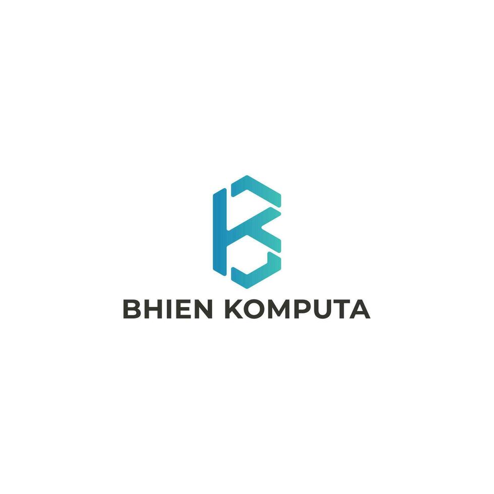 abstrato inicial carta bk ou kb logotipo dentro azul cor isolado dentro branco fundo. bk monograma logotipo dentro uma hexágono estilo. azul carta bk para uma varejo o negócio logotipo. vetor