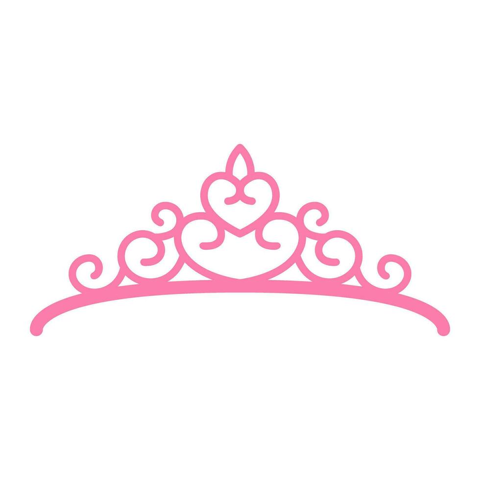 tiara vetor ícone. coroa ilustração símbolo. Princesa placa. rainha logotipo.