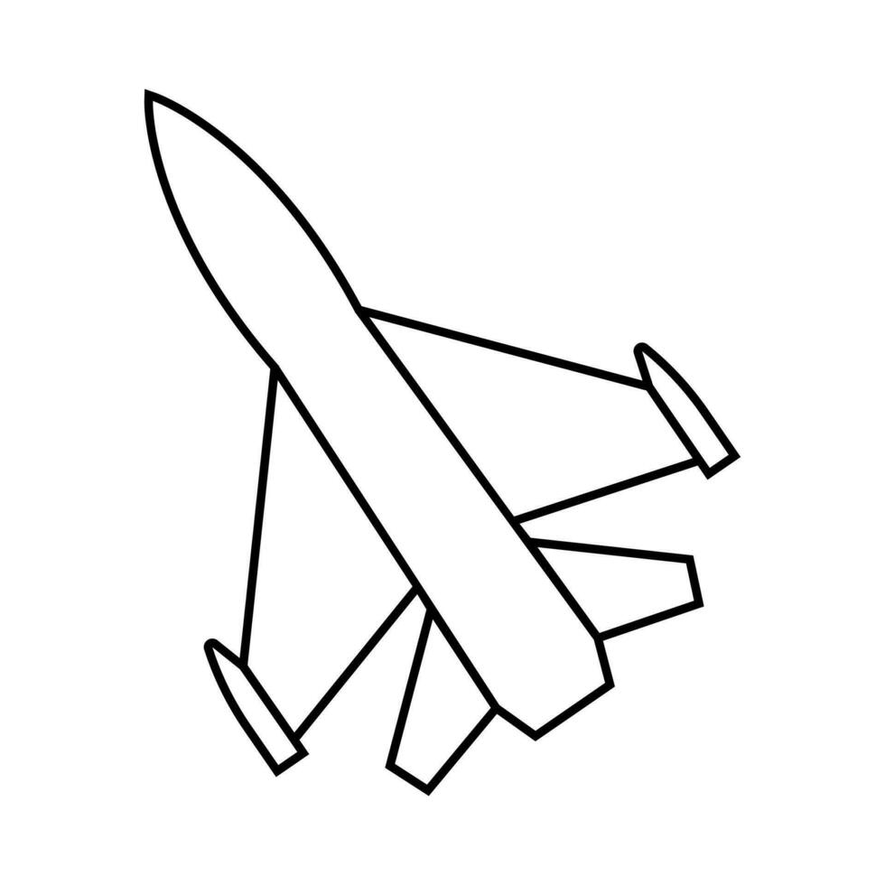 lutador jato ícone vetor. ar força ilustração placa. aviação símbolo. vetor