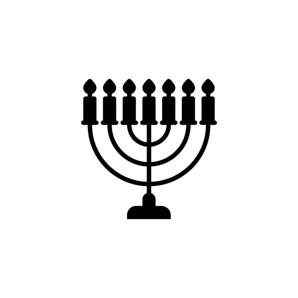 castiçal ícone vetor. menorah ilustração placa. velas símbolo ou logotipo. vetor