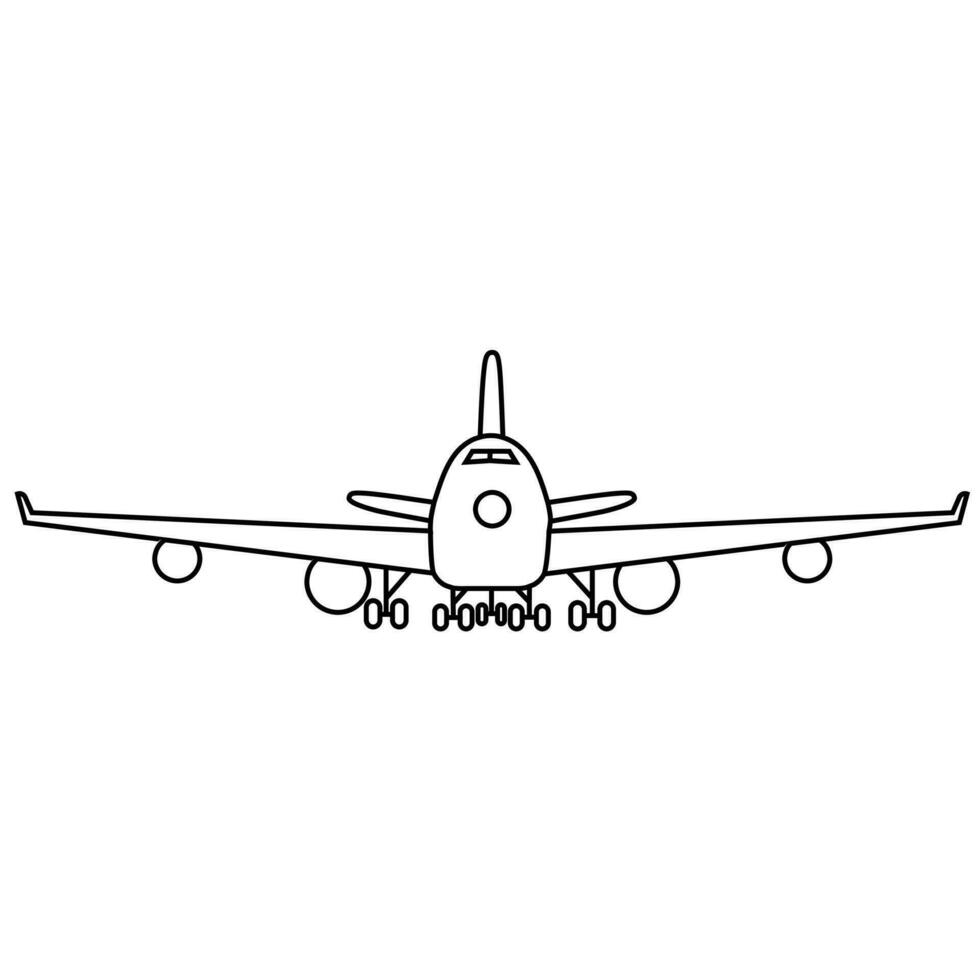 aeronave ícone vetor. avião ilustração placa. avião símbolo ou logotipo. vetor