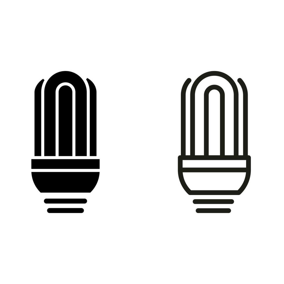 lâmpada vetor ícone definir. iluminação ilustração placa coleção. luz símbolo ou logotipo.