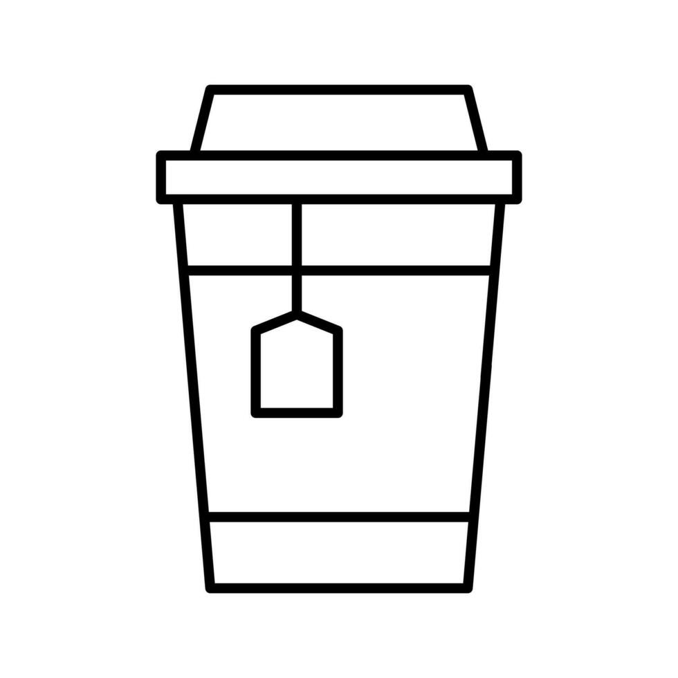 café ícone vetor. chá ilustração placa. quente beber símbolo ou logotipo. vetor