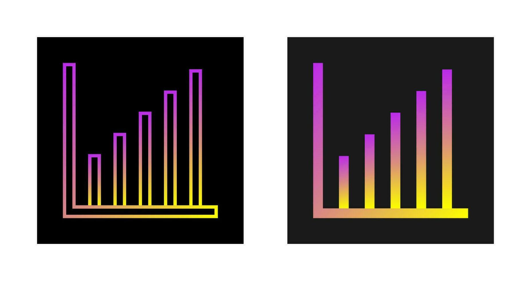 ícone de vetor de gráfico de barras