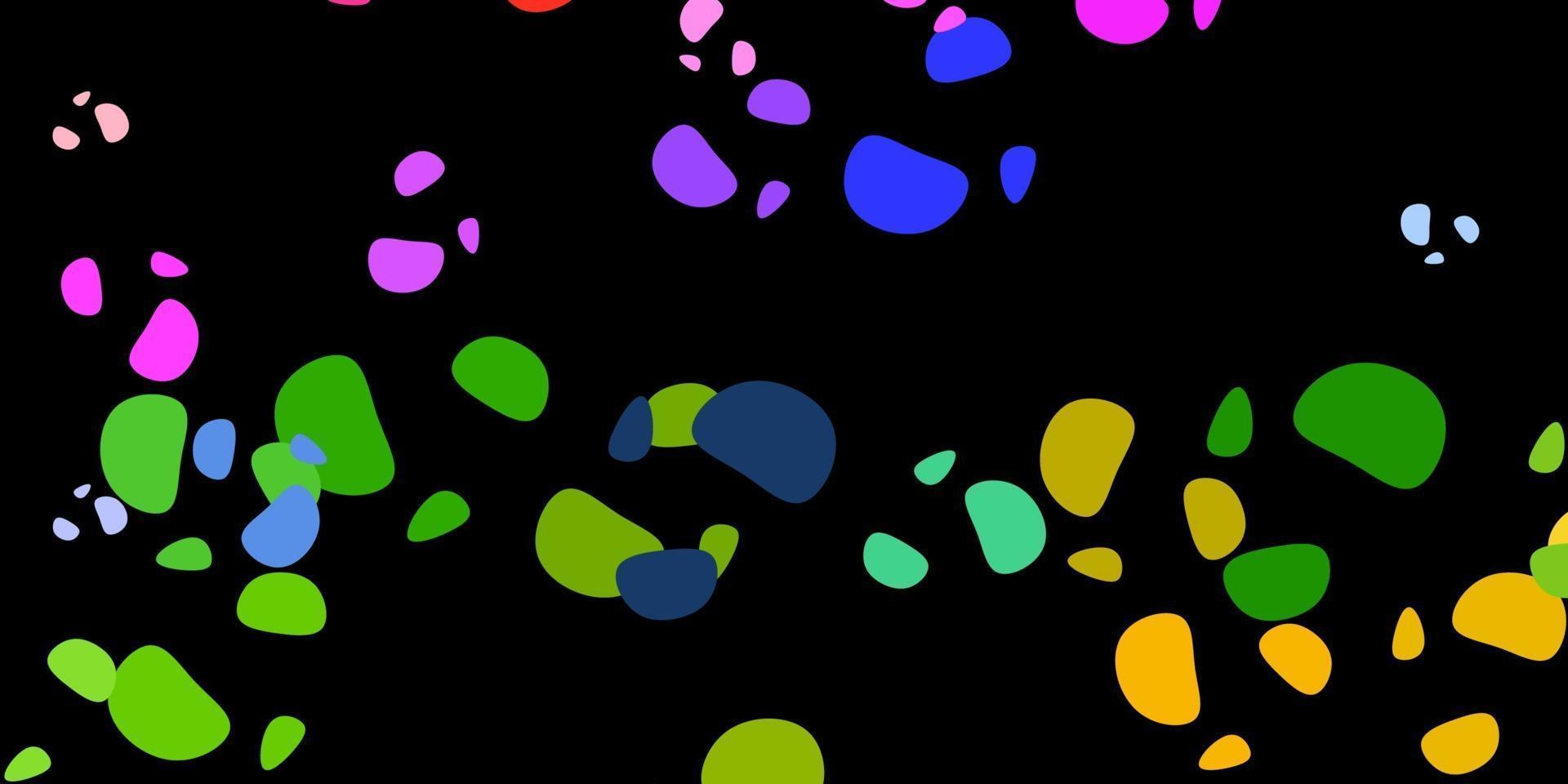 modelo de vetor multicolor escuro com formas abstratas.