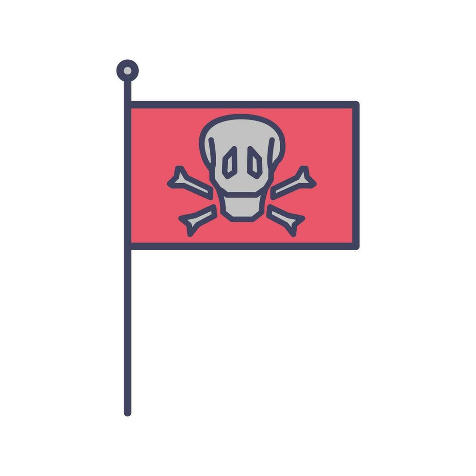 ícone de vetor de bandeira pirata