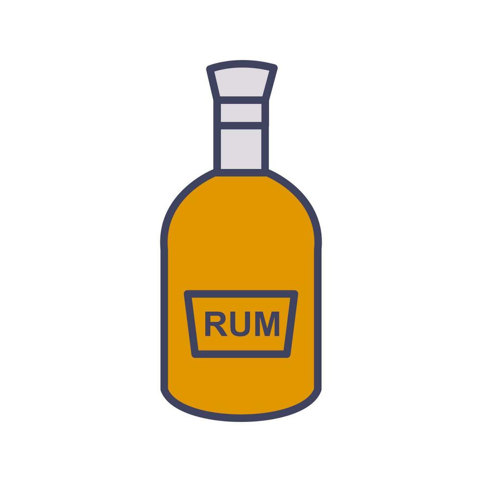 garrafa de ícone de vetor de rum