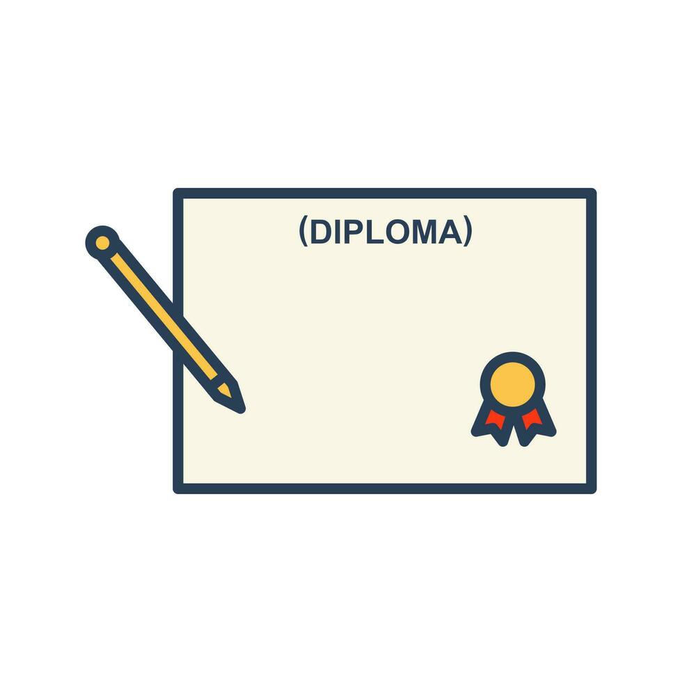 ícone de vetor de diploma