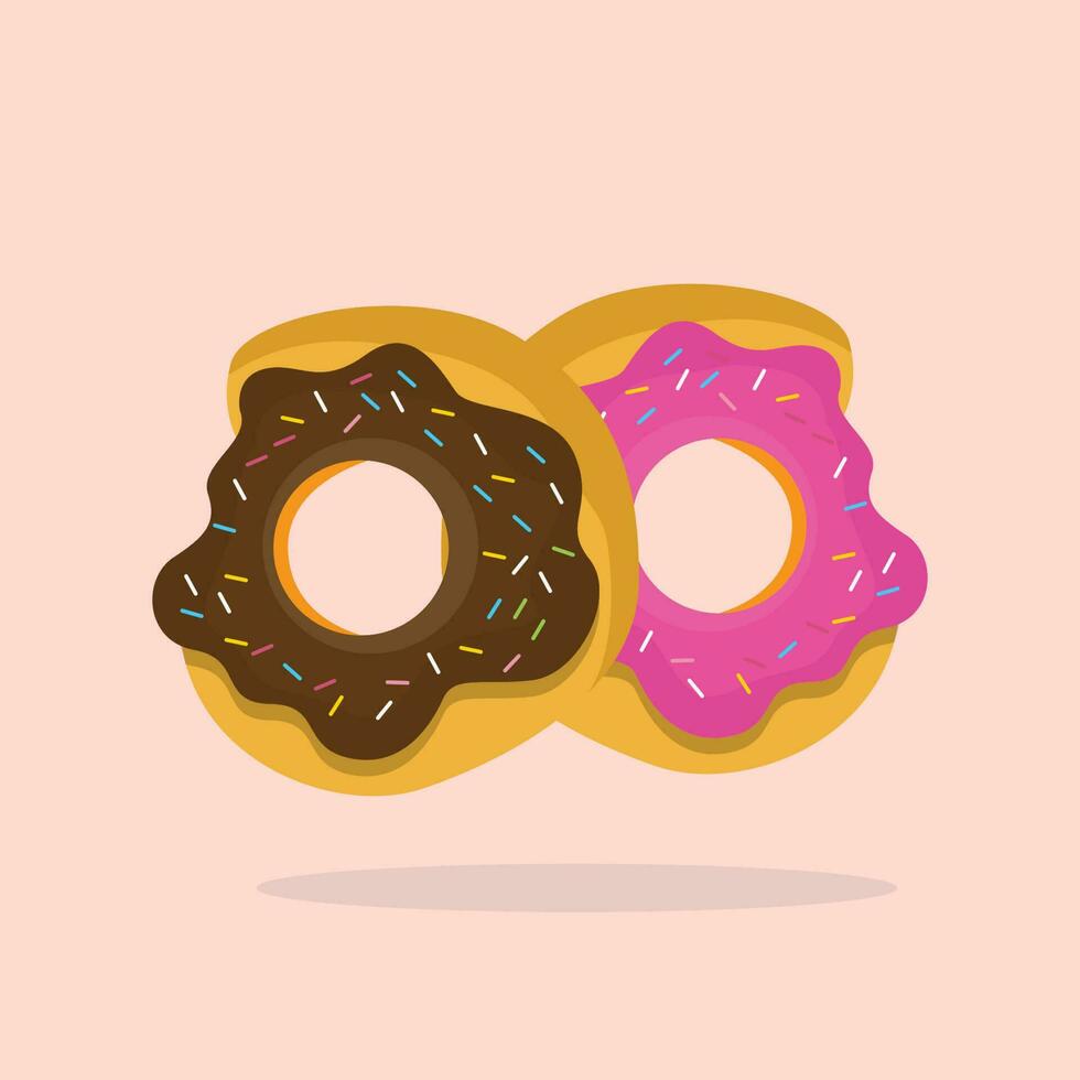 rosquinha ícone ilustração, isolado vetor, desenho animado estilo Comida conceito, Projeto adequado para rede aterrissagem página, bandeira, adesivo, fundo, poster vetor