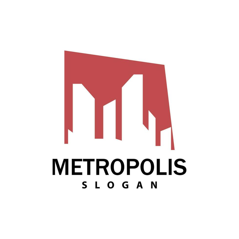 paisagem urbana logotipo, metrópole Horizonte projeto, cidade construção vetor, ícone símbolo ilustração vetor