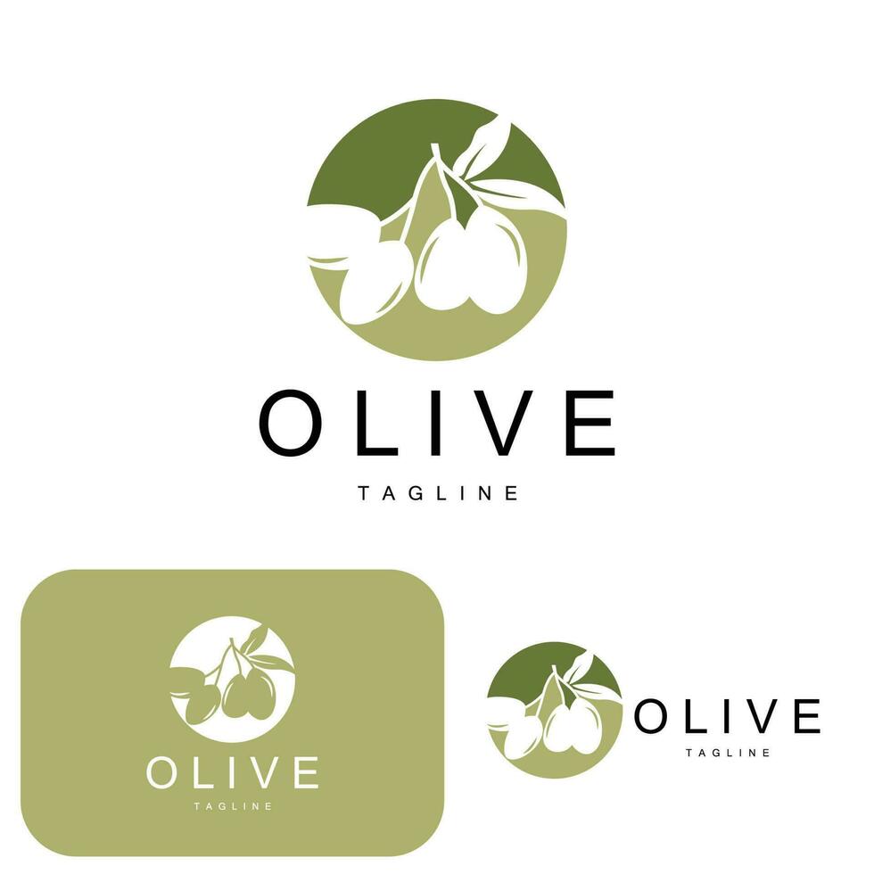 Oliva logotipo, Oliva óleo plantar vetor, natural ervas saúde remédio projeto, ilustração modelo ícone vetor