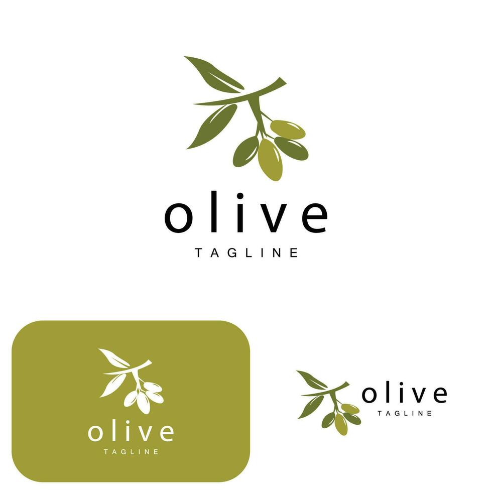 Oliva logotipo, Oliva óleo plantar vetor, natural ervas saúde remédio projeto, ilustração modelo ícone vetor