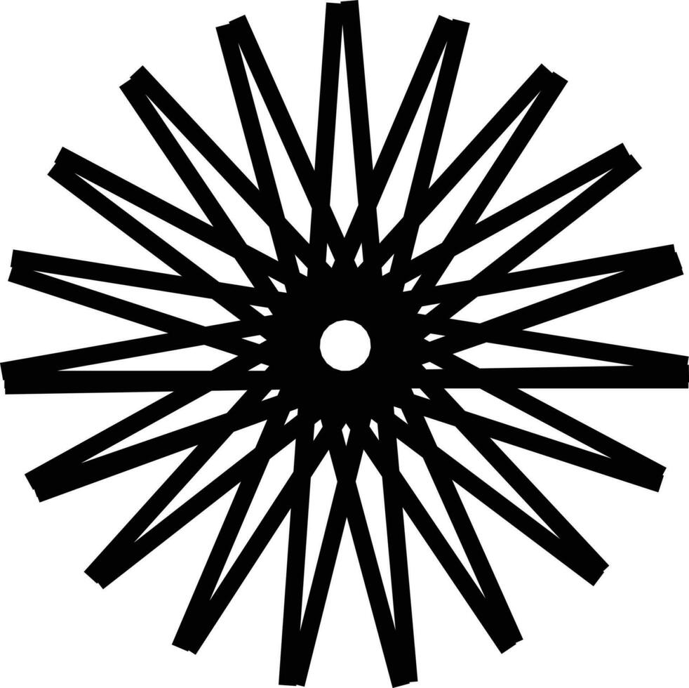 abstrato geométrico Preto linha flor padronizar vetor. vetor
