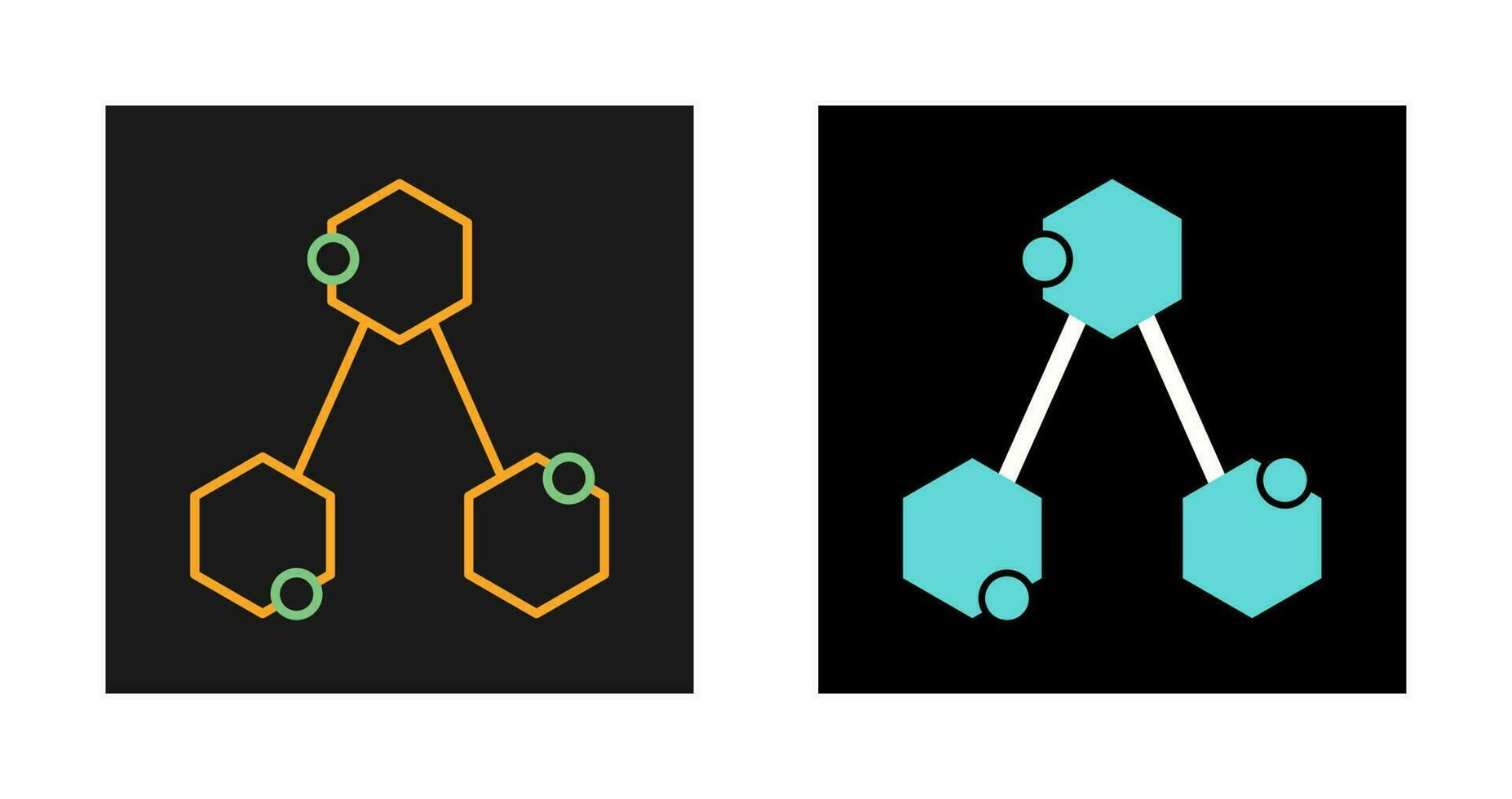 ícone de vetor de estrutura química