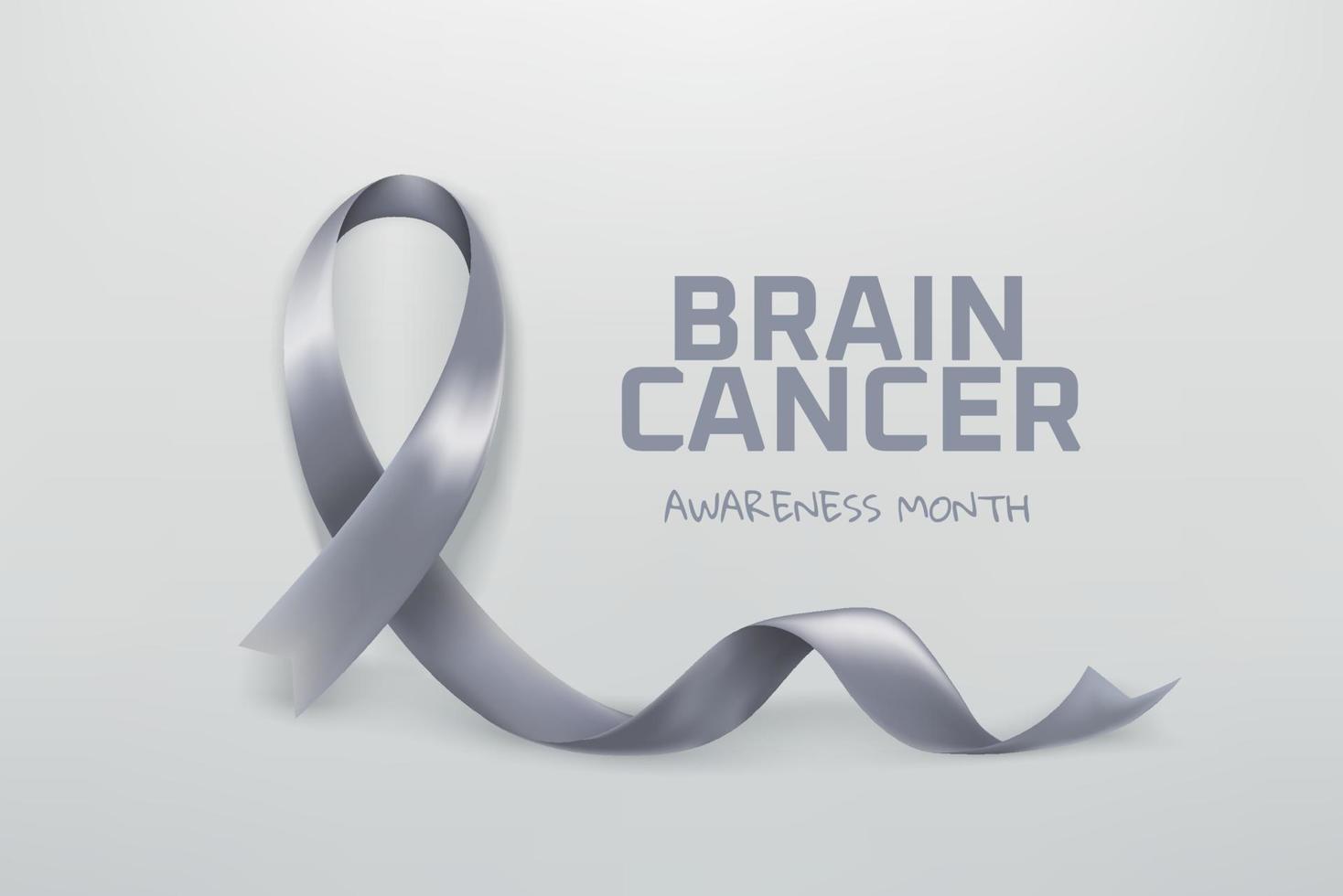 símbolo do mês de conscientização do câncer cerebral vetor