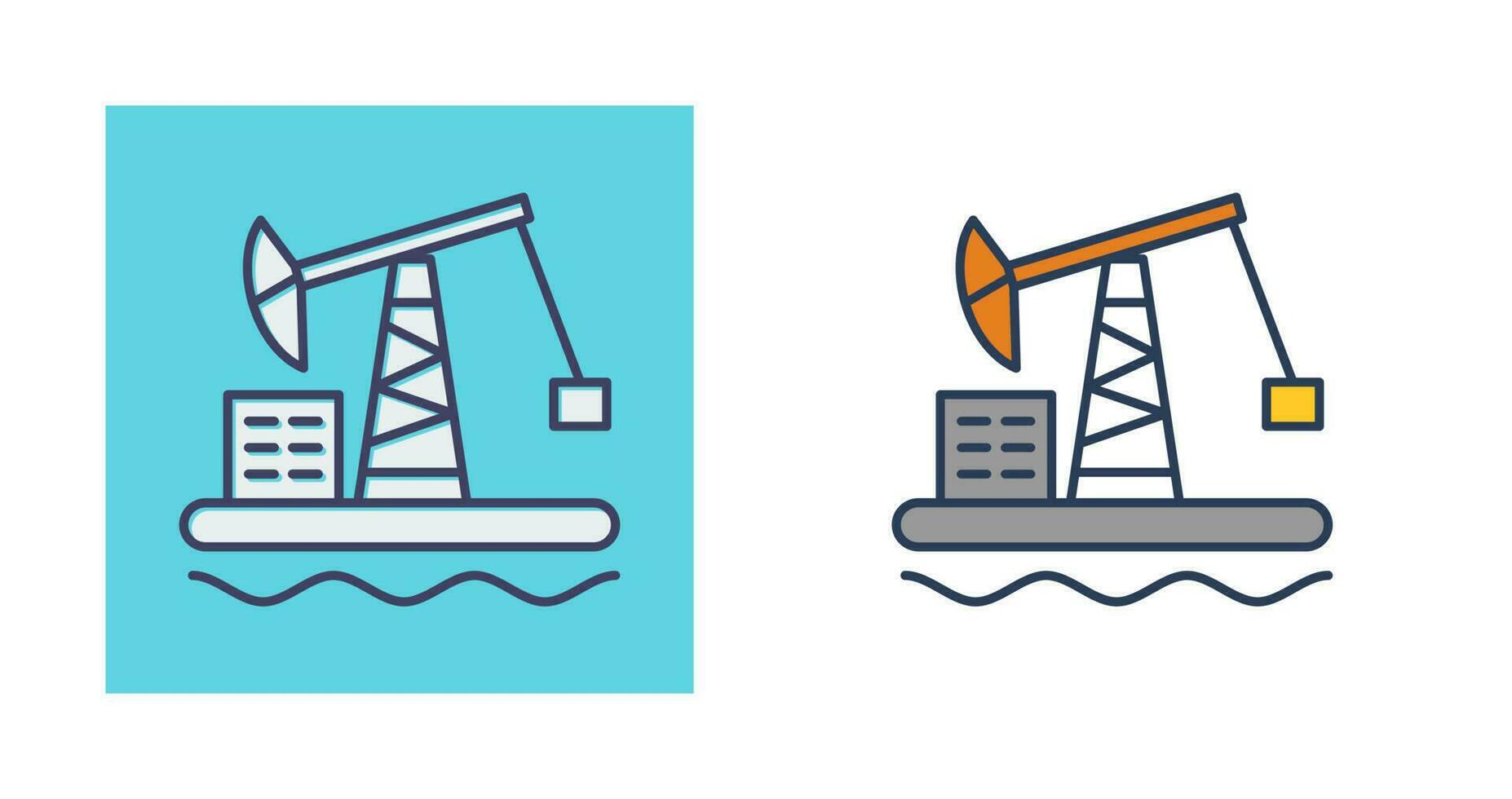 ícone de vetor de plataforma de petróleo
