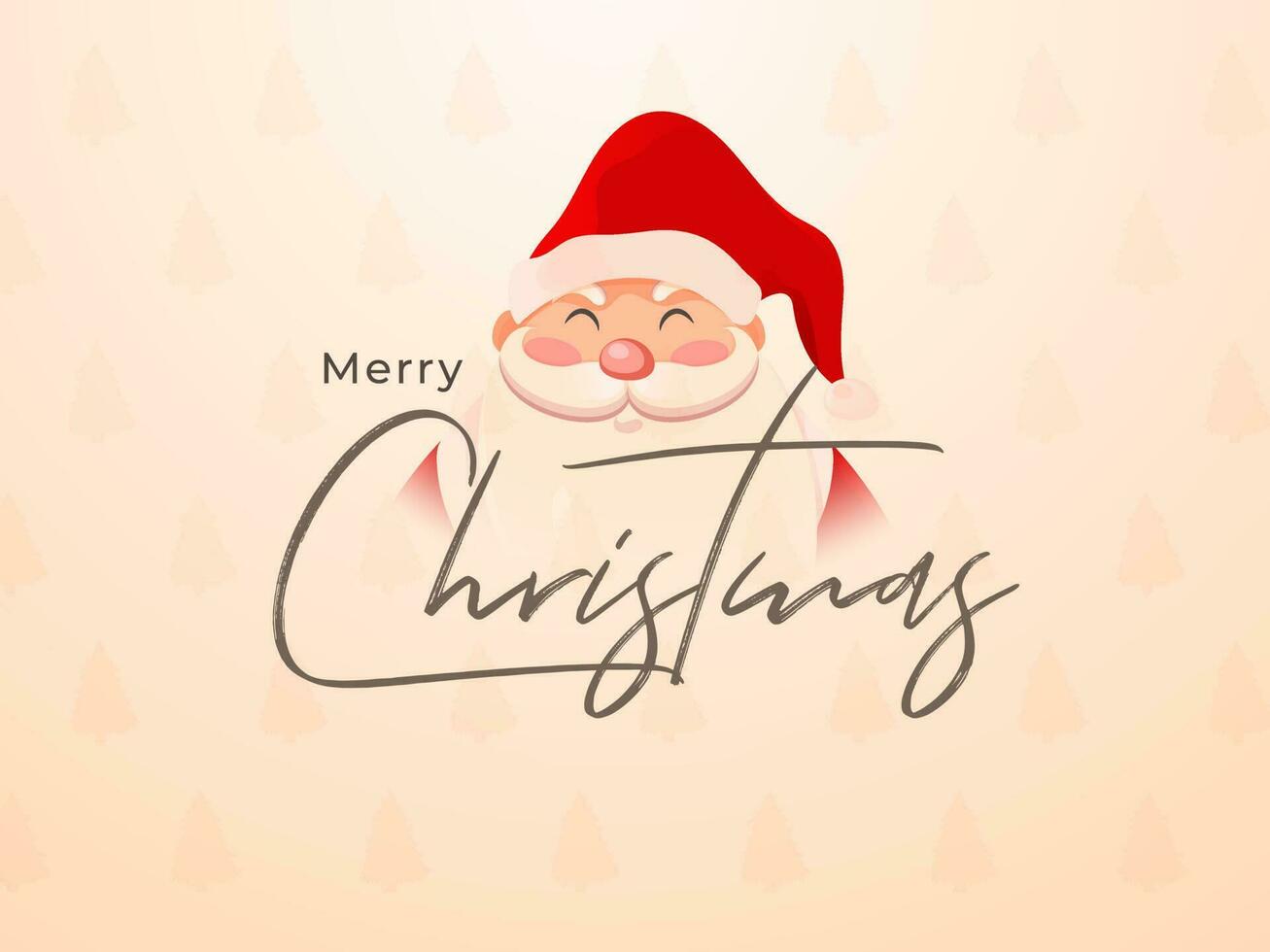 alegre Natal cumprimento cartão Projeto com fofa santa claus ilustração em lustroso fundo. vetor