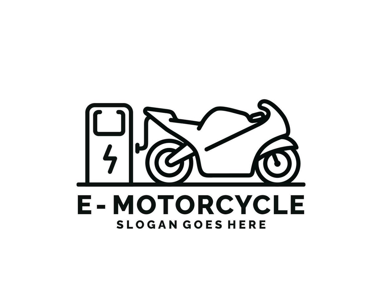 elétrico motocicleta logotipo Projeto vetor