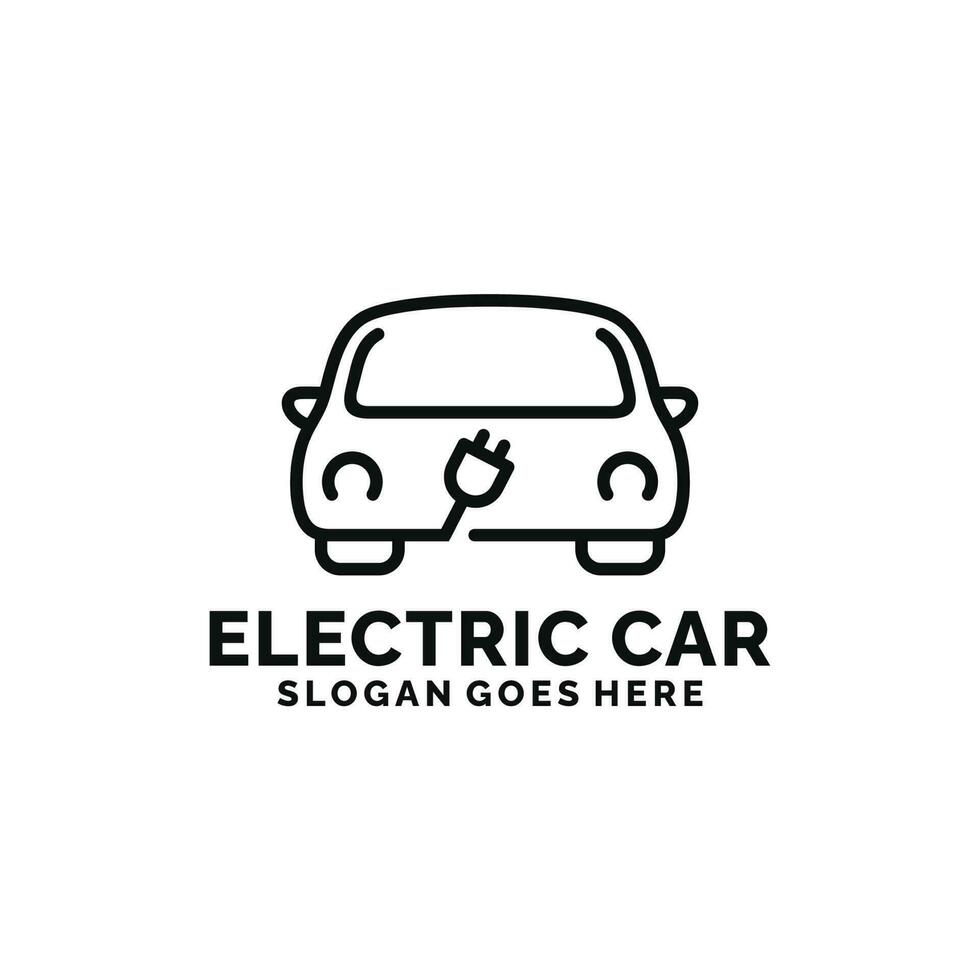 vetor de design de logotipo de carro elétrico