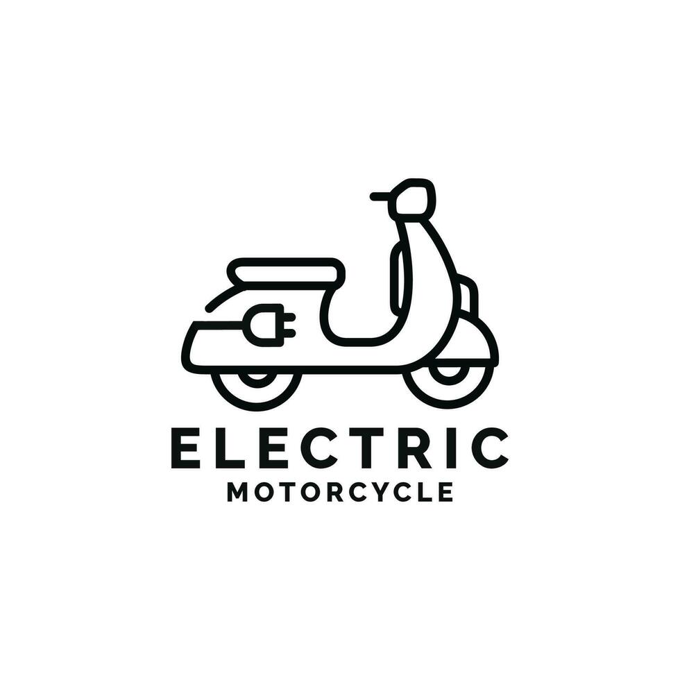 elétrico motocicleta logotipo Projeto vetor