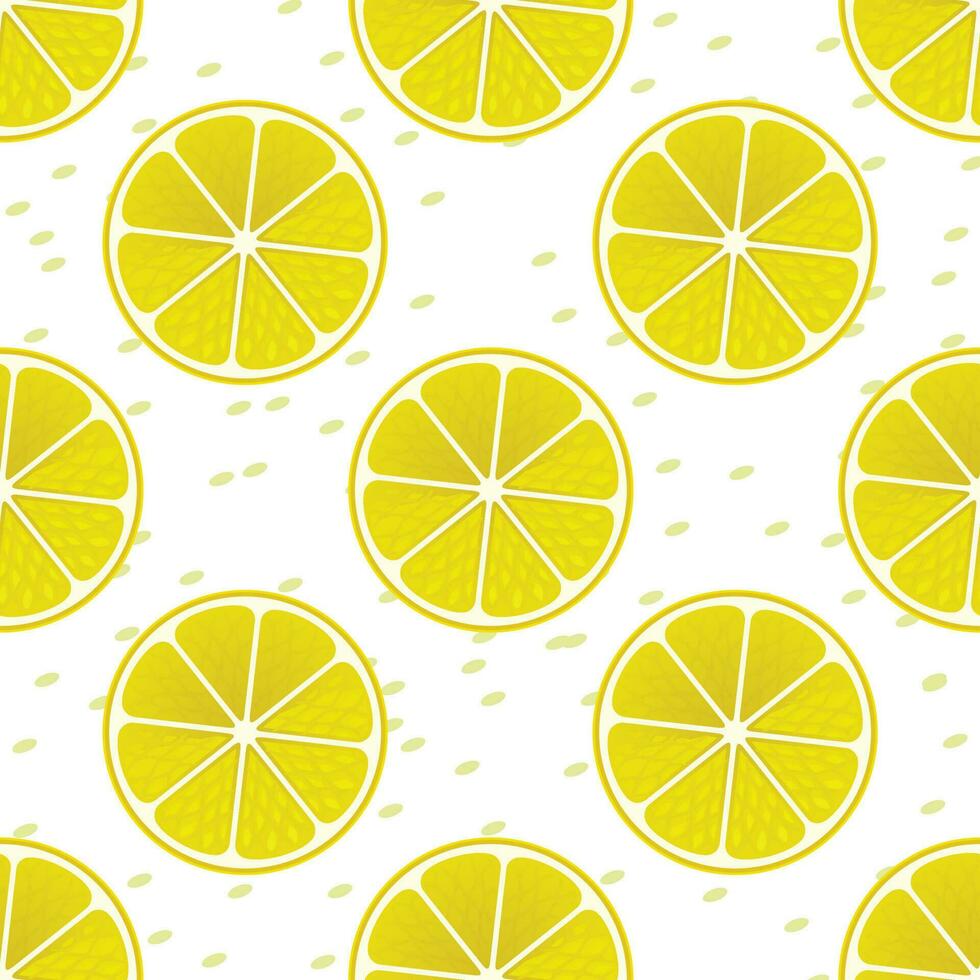 vetor fatia do limão frutas desatado padronizar