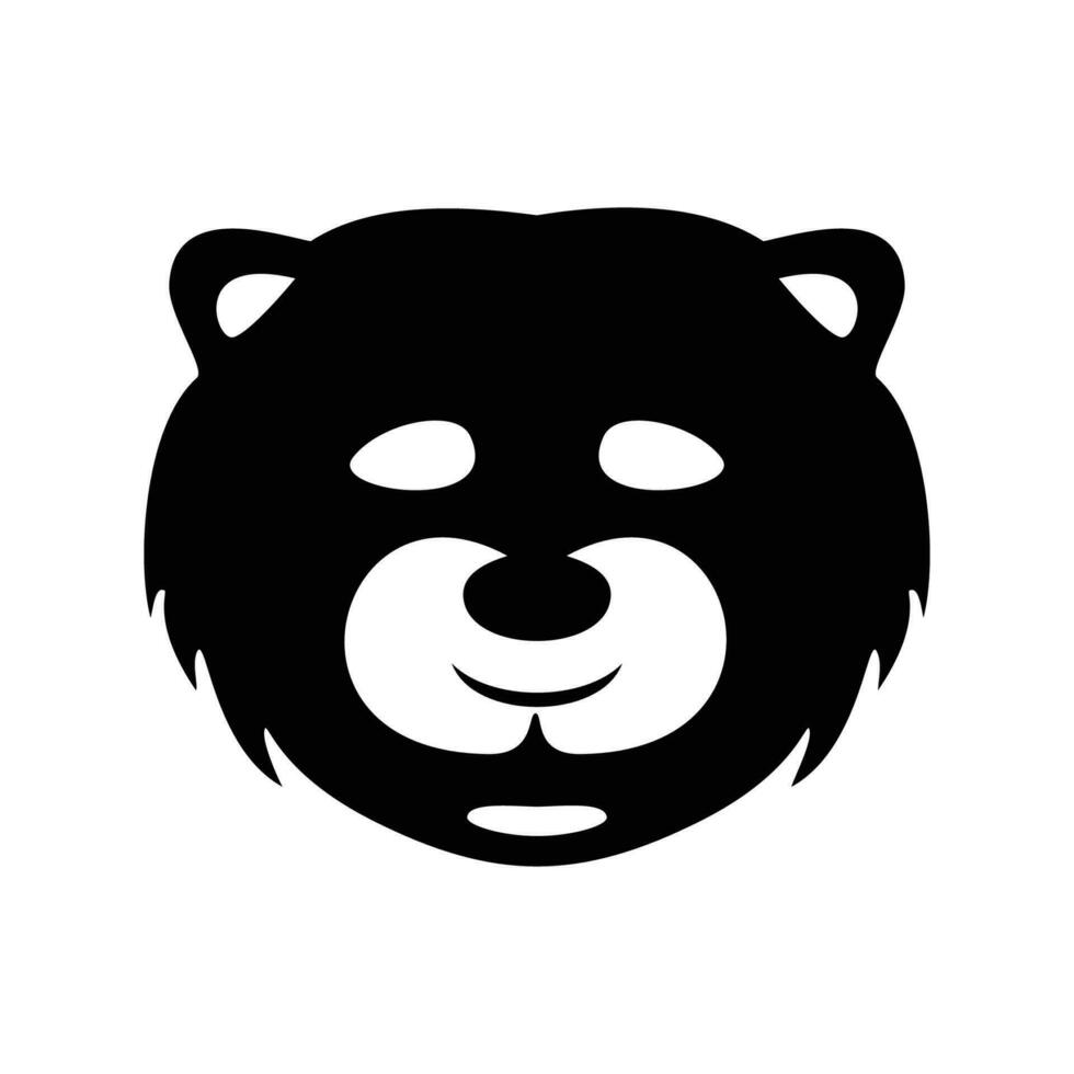 fofa Urso cabeça logotipo Projeto. selvagem animal placa e símbolo. vetor