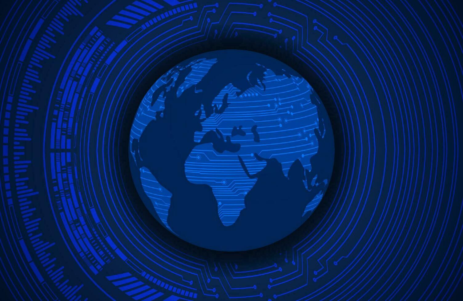 globo holográfico moderno em fundo de tecnologia vetor