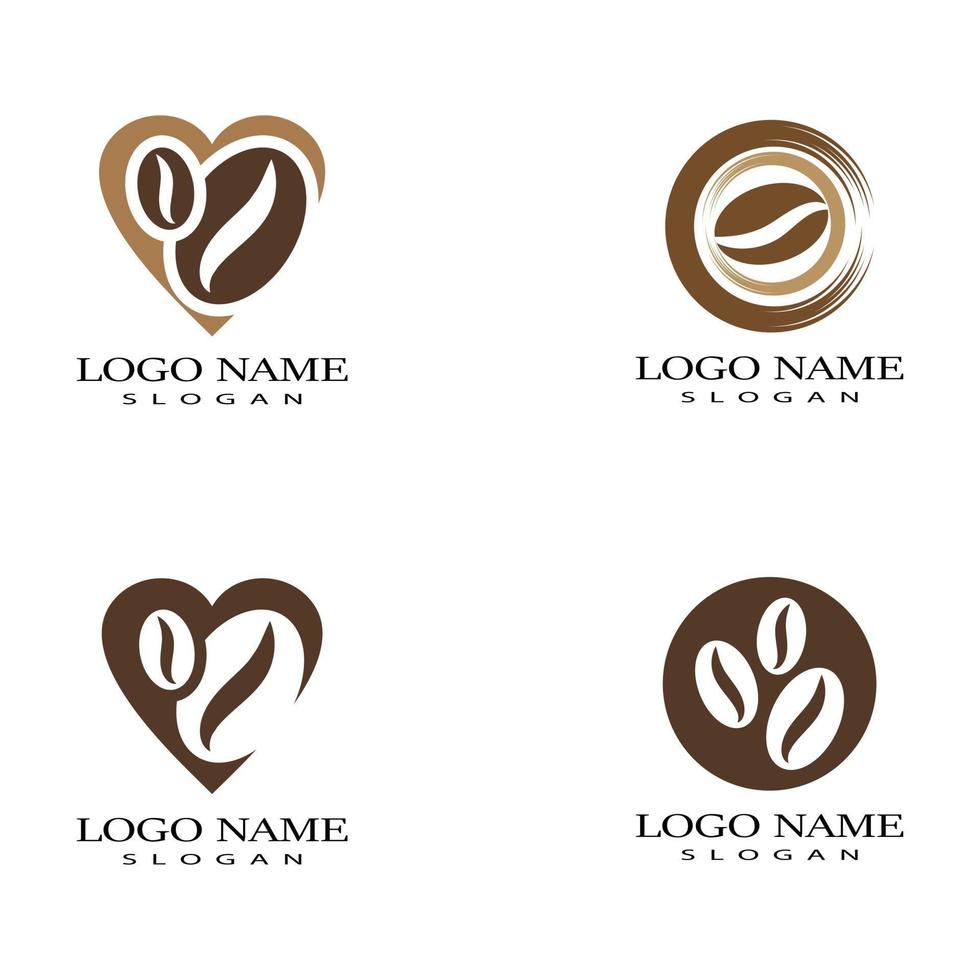 xícara de café logotipo modelo vetor ícone design