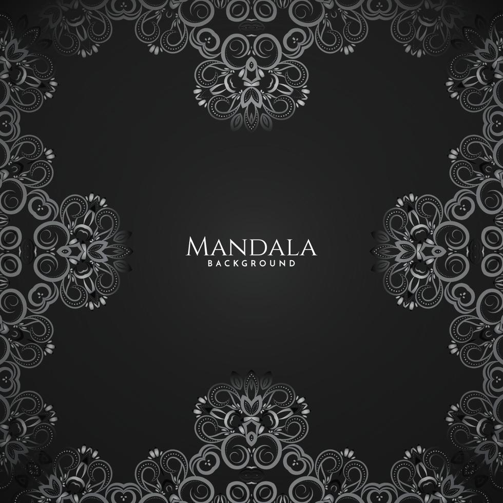 Fundo de luxo decorativo bonito desenho de mandala vetor