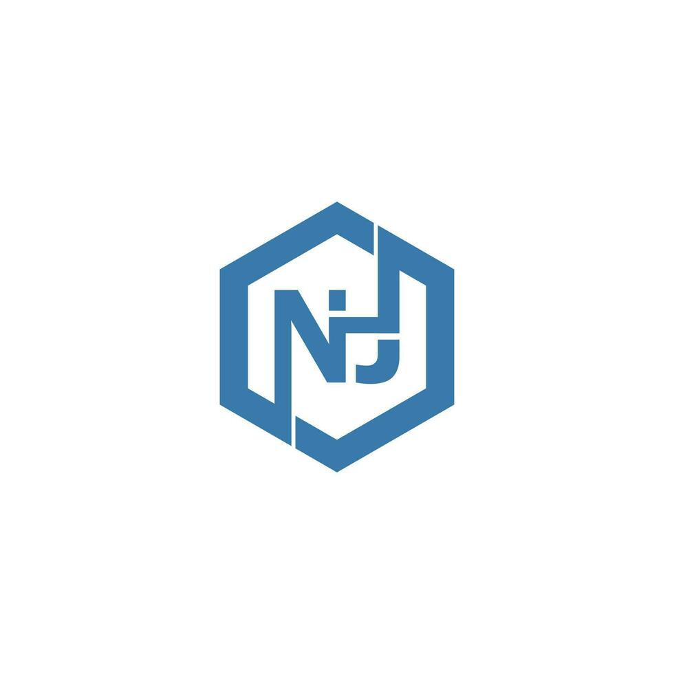 design de logotipo nj vetor