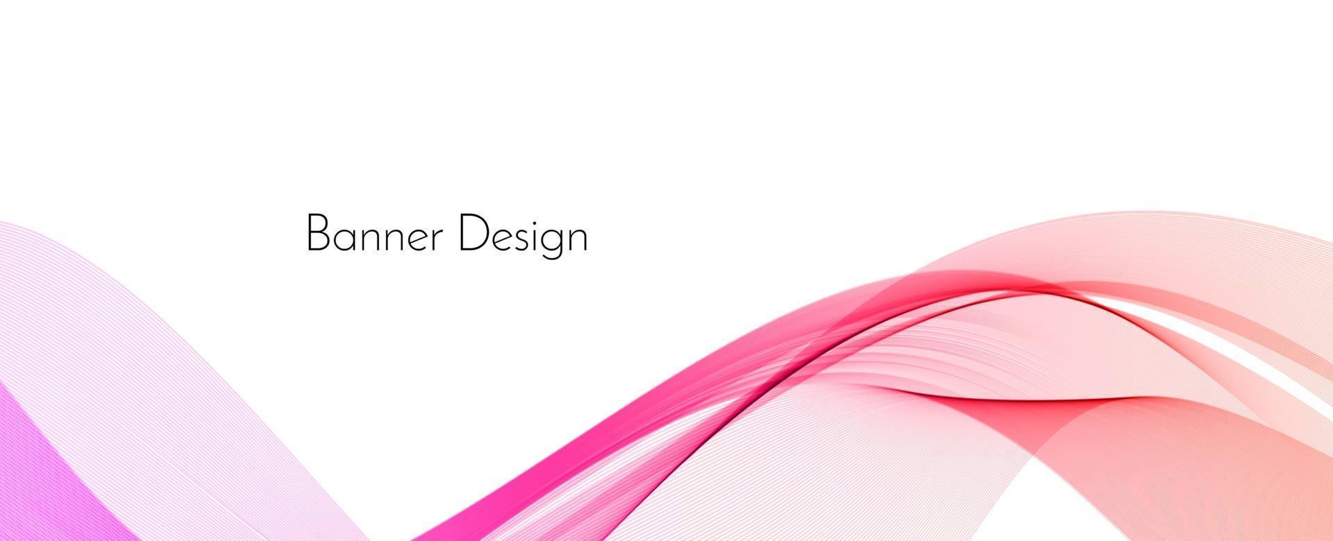 abstrato elegante cor-de-rosa decorativo moderno onda banner fundo vetor