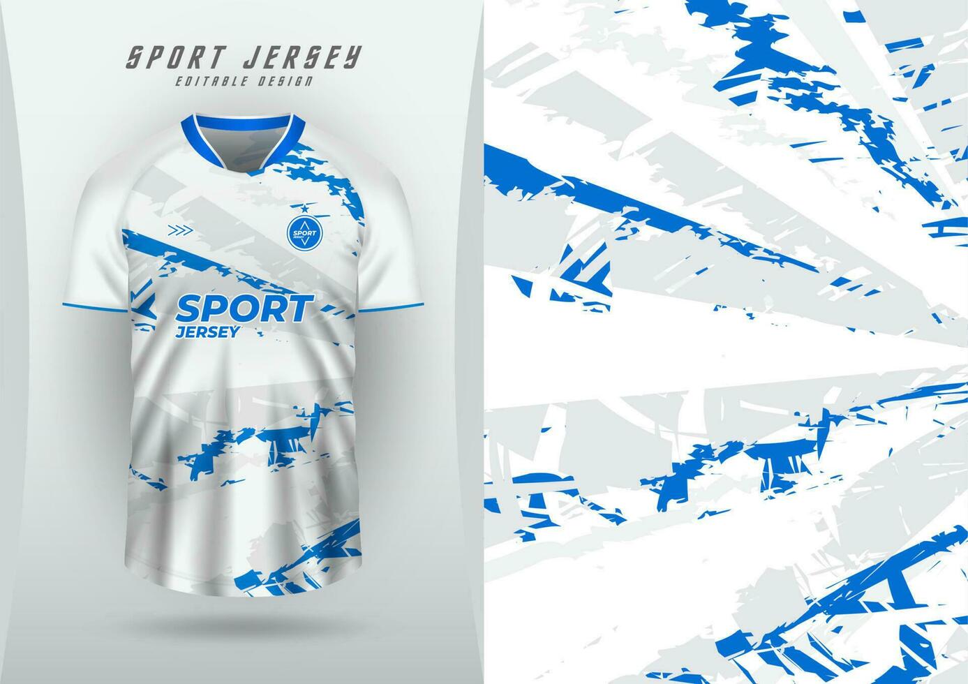 fundo para Esportes camisa, futebol camisa, corrida camisa, corrida camisa, azul branco grunge padronizar. vetor