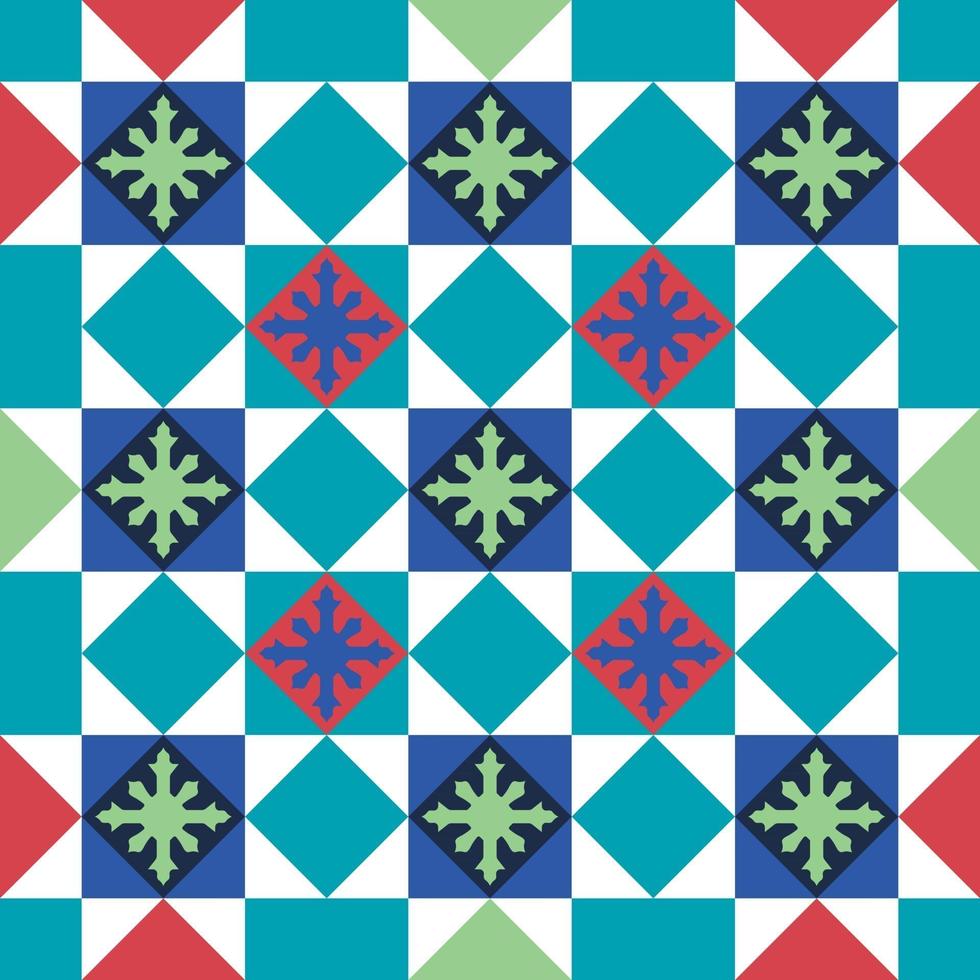 vintage peranakan cultural tile padrão geométrico sem emenda em georgetown penang malásia vetor