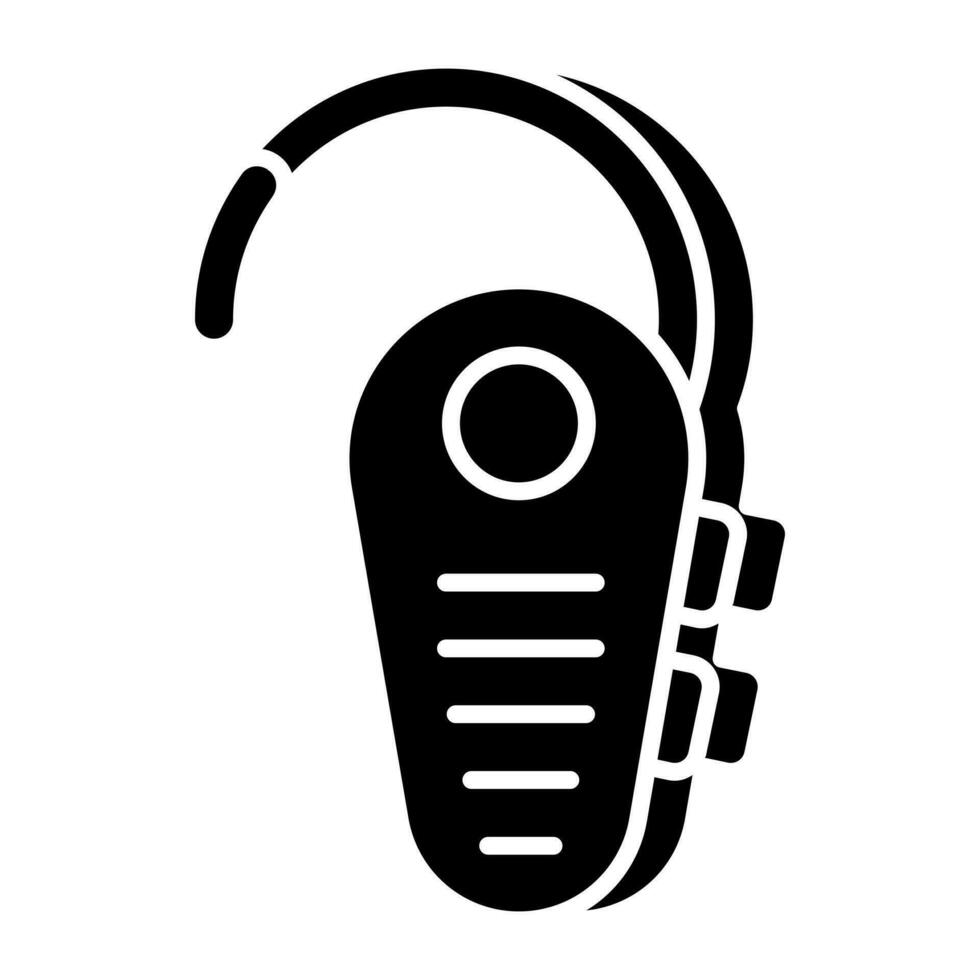 a ícone Projeto do orelha Bluetooth vetor