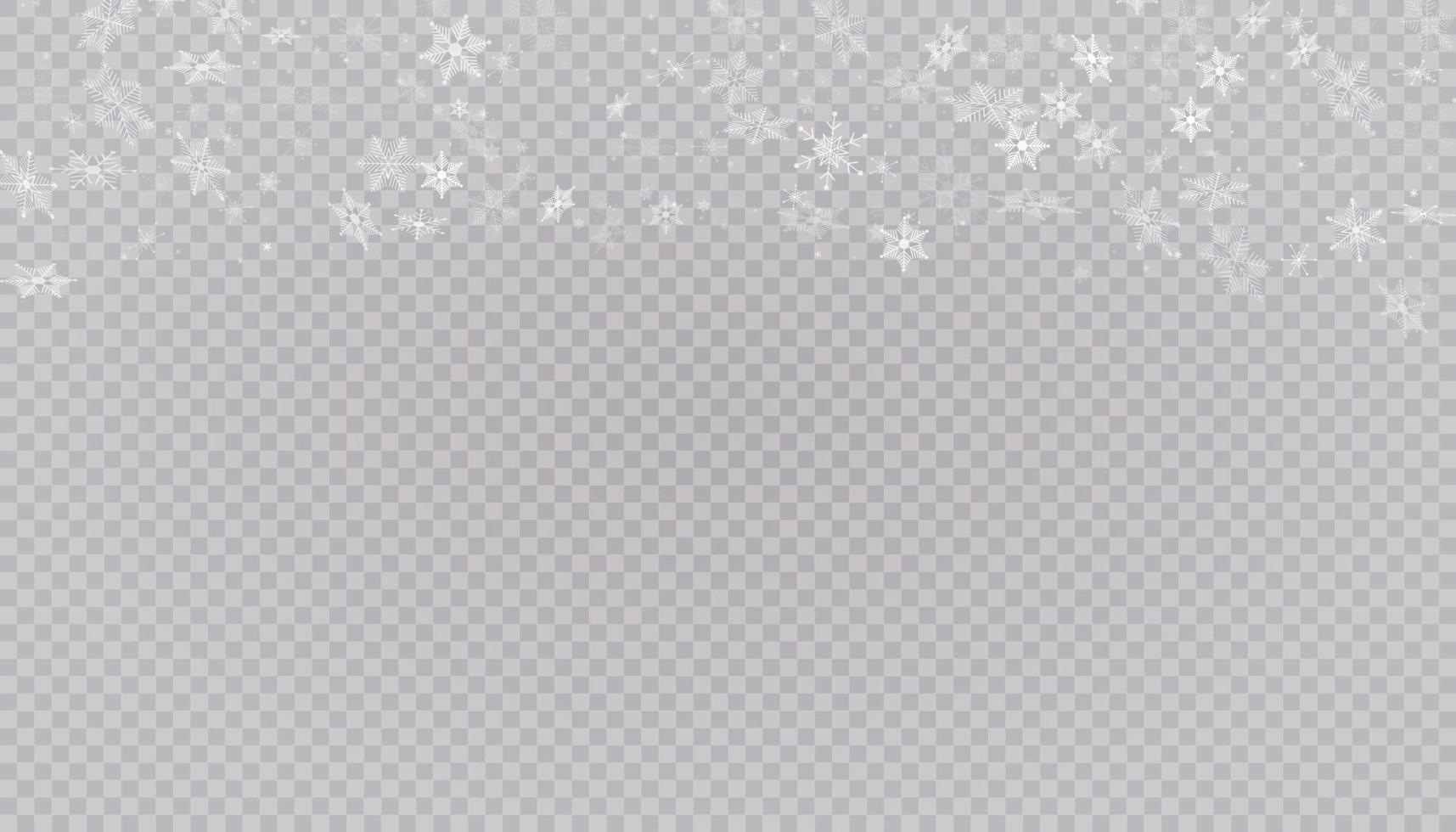 fundo de neve branca flocos de neve de natal vetor