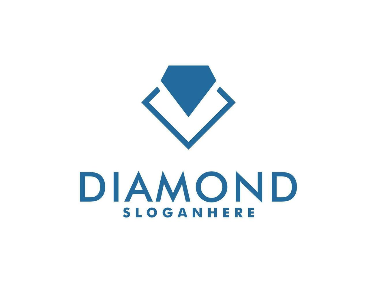 logotipo de diamante criativo e modelo de design de ícone vetor