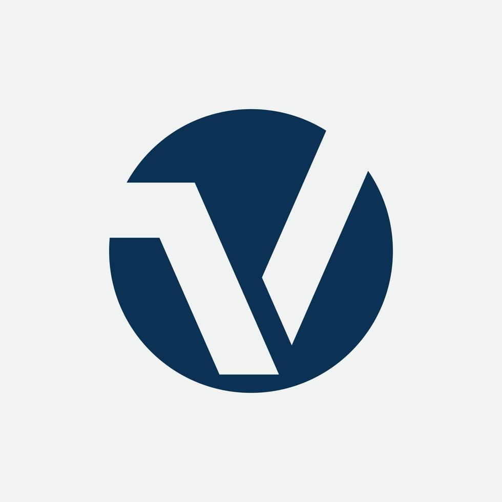 ícone de vetor de modelo de negócios de logotipo de letra v