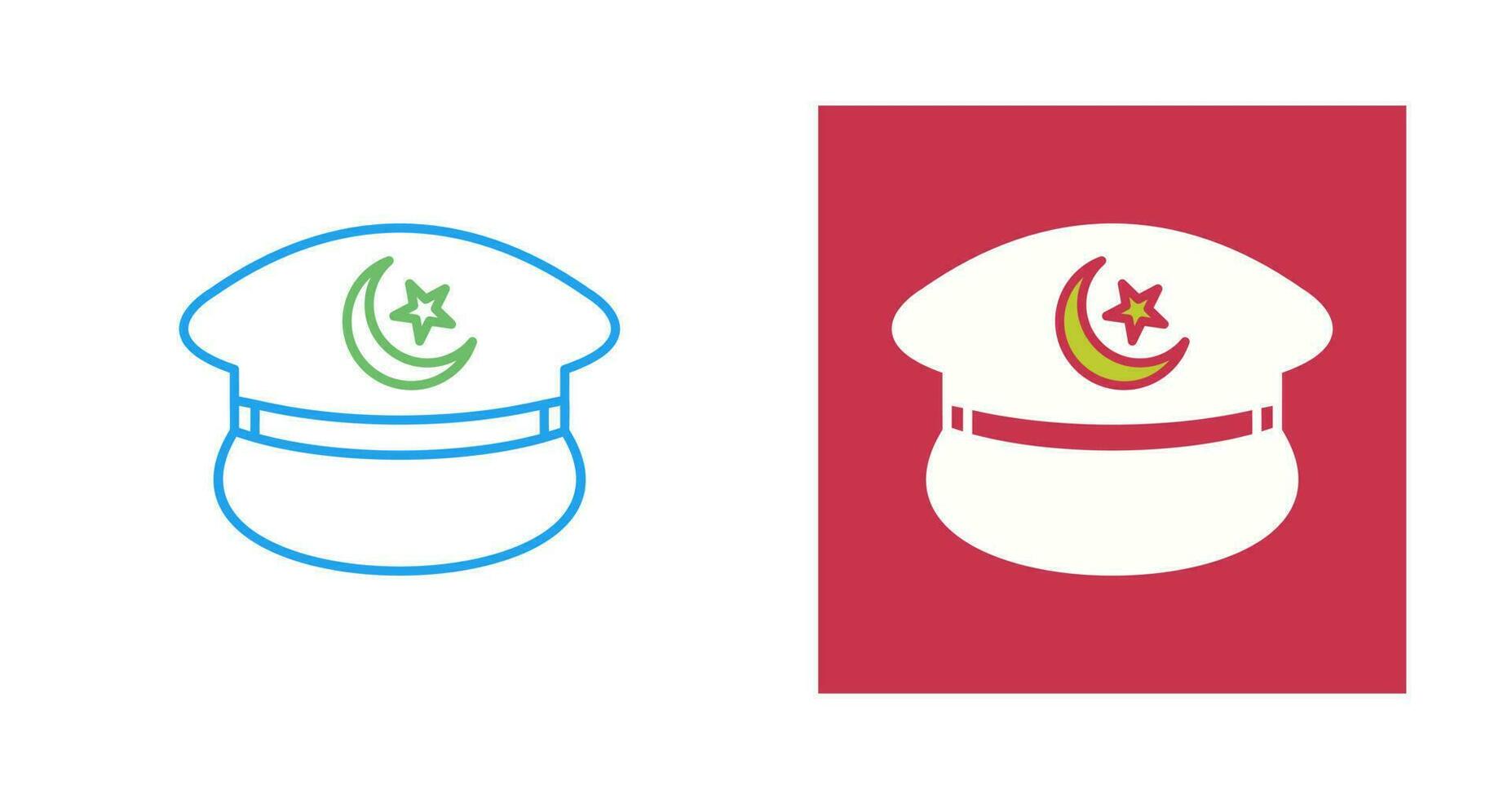 ícone de vetor de chapéu militar