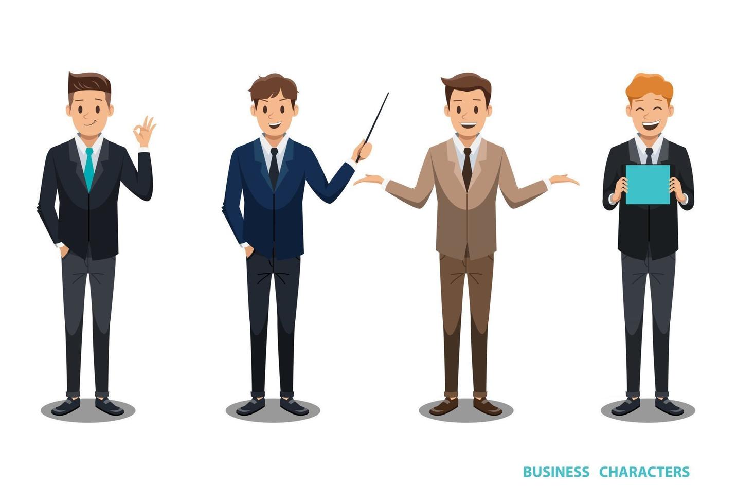 design de personagens de empresário vetor