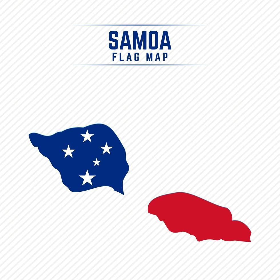 mapa da bandeira de samoa vetor