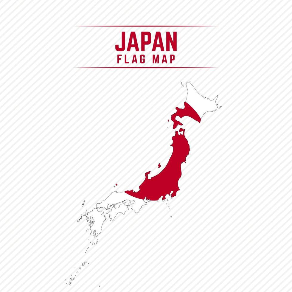 mapa da bandeira do japão vetor