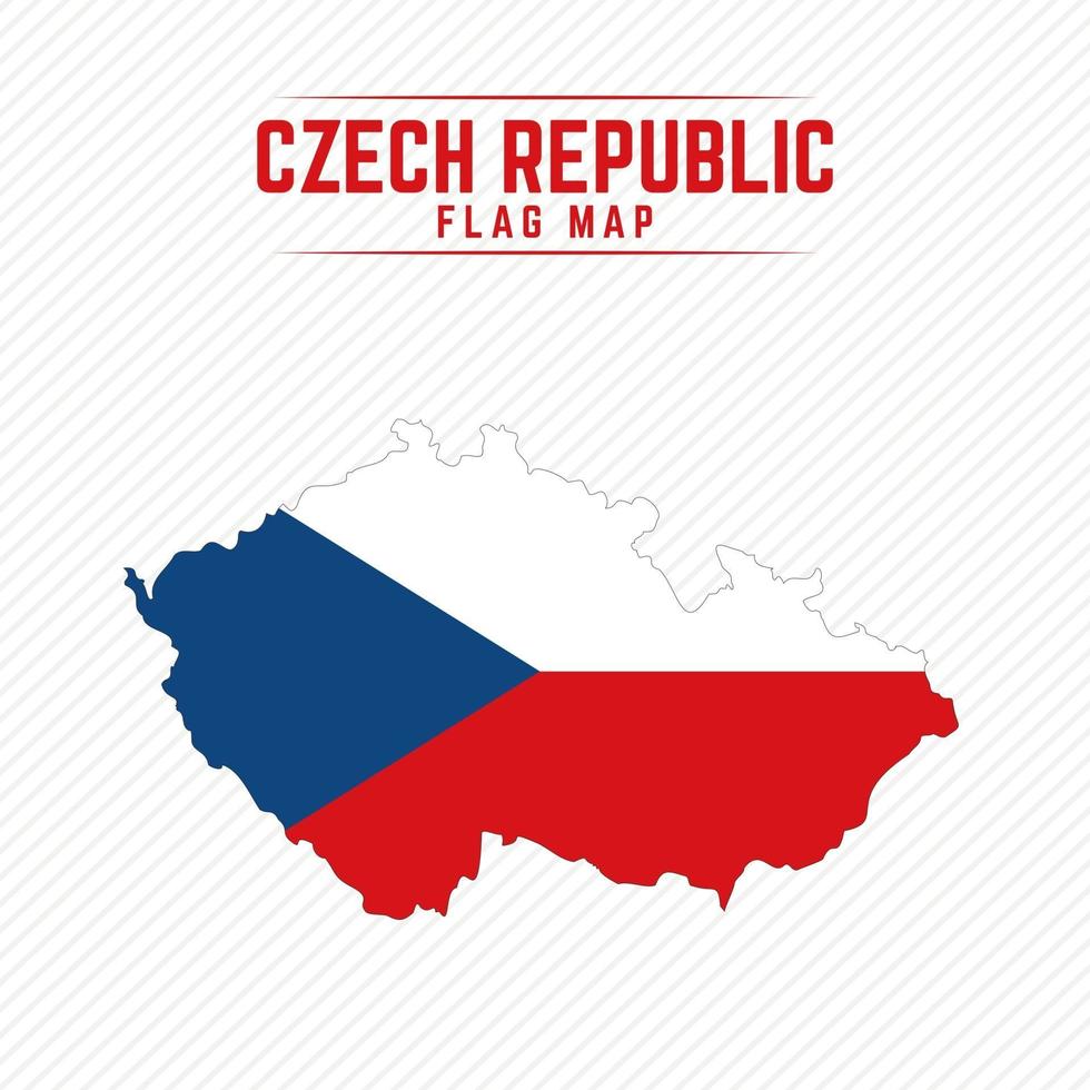 mapa de bandeiras da república checa vetor