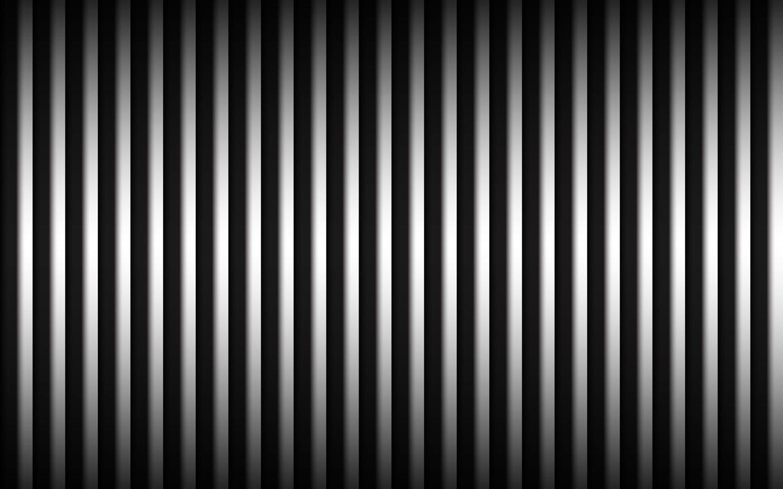 fundo de metal abstrato com linhas verticais em preto e branco, linhas paralelas e ilustração vetorial de tiras vetor