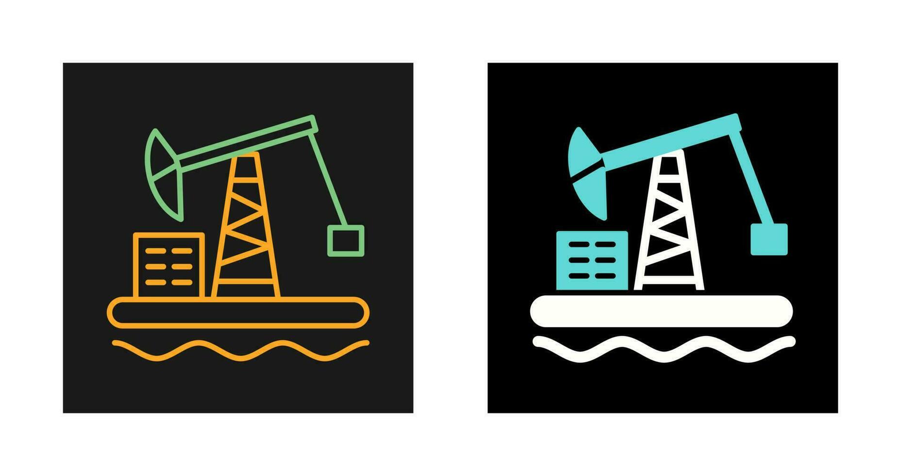 ícone de vetor de plataforma de petróleo