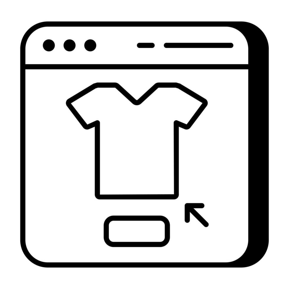 ícone de design moderno de compras online vetor