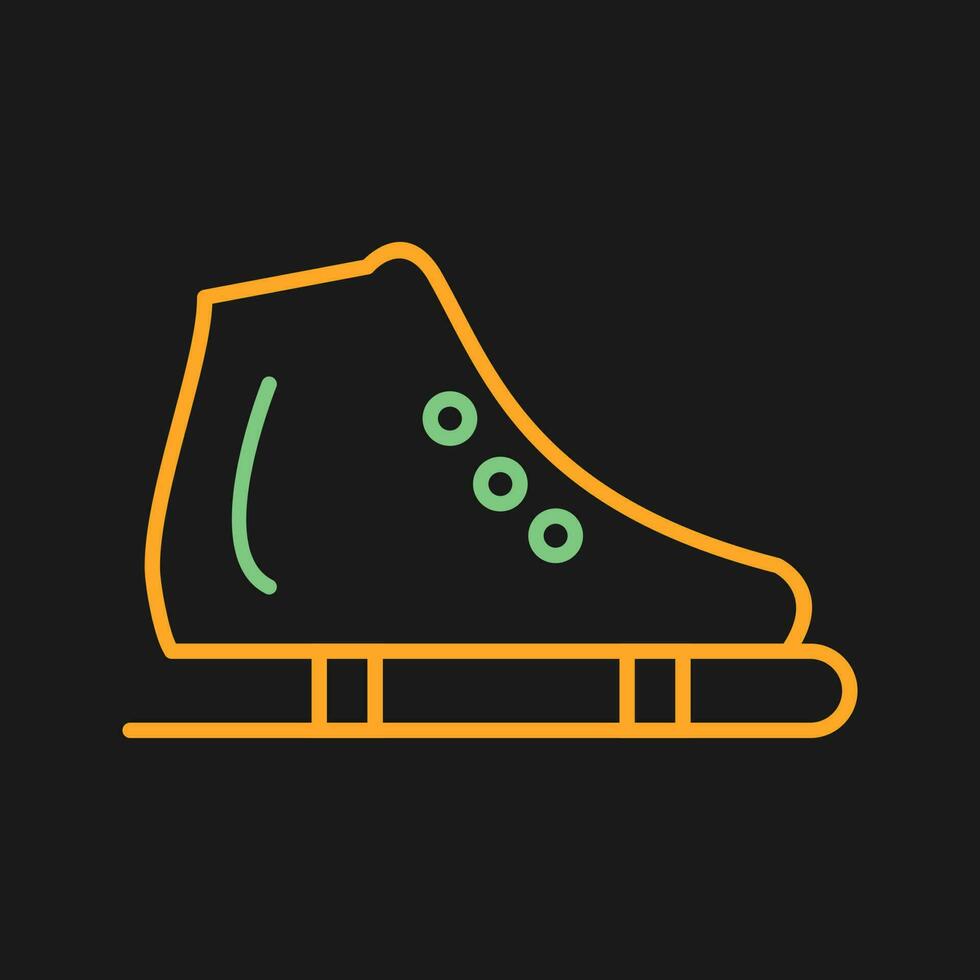 ícone de vetor de sapato de patinação no gelo