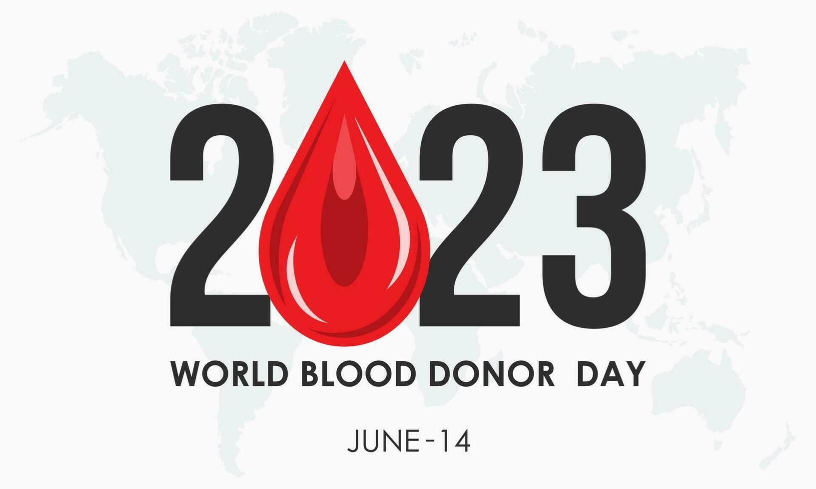 2023 conceito mundo sangue doador dia saúde vetor bandeira ilustração modelo. plasma, caridade, apoiar, vida Socorro conceito Projeto.