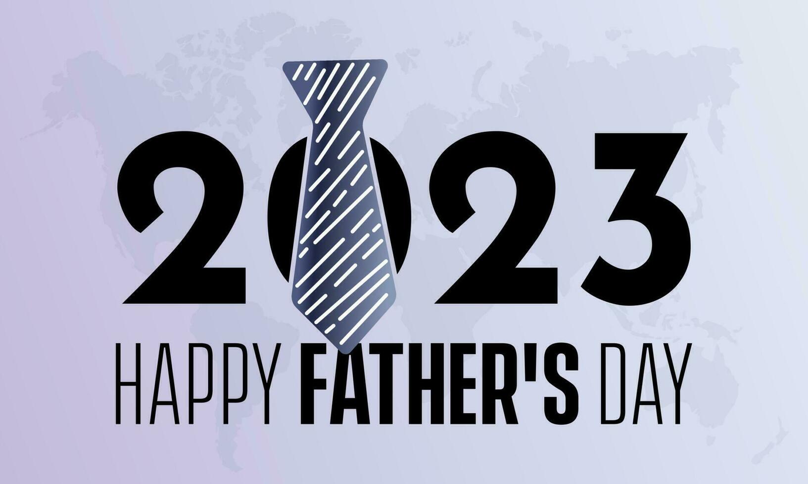 2023 conceito do pai dia celebração vetor ilustração modelo. feriado observado em cada Junho